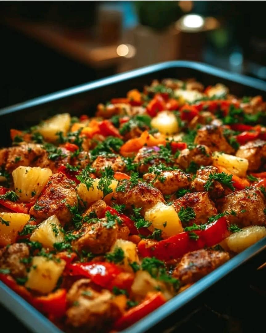 Hawaiian Chicken Sheet Pan