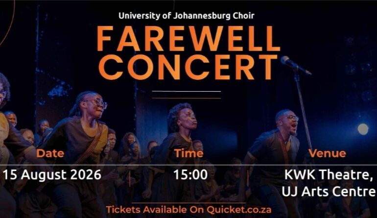 A special farewell concert for UJ Choir ahead of historic world symposium performance